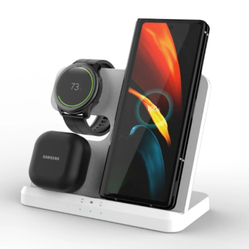 3 in 1 Fast Wireless Charger Stand for  S26 S25 Fold 6/5/4/3 Galaxy Watch 6 4 Pro Active 3/2 Buds Charging Dock Station