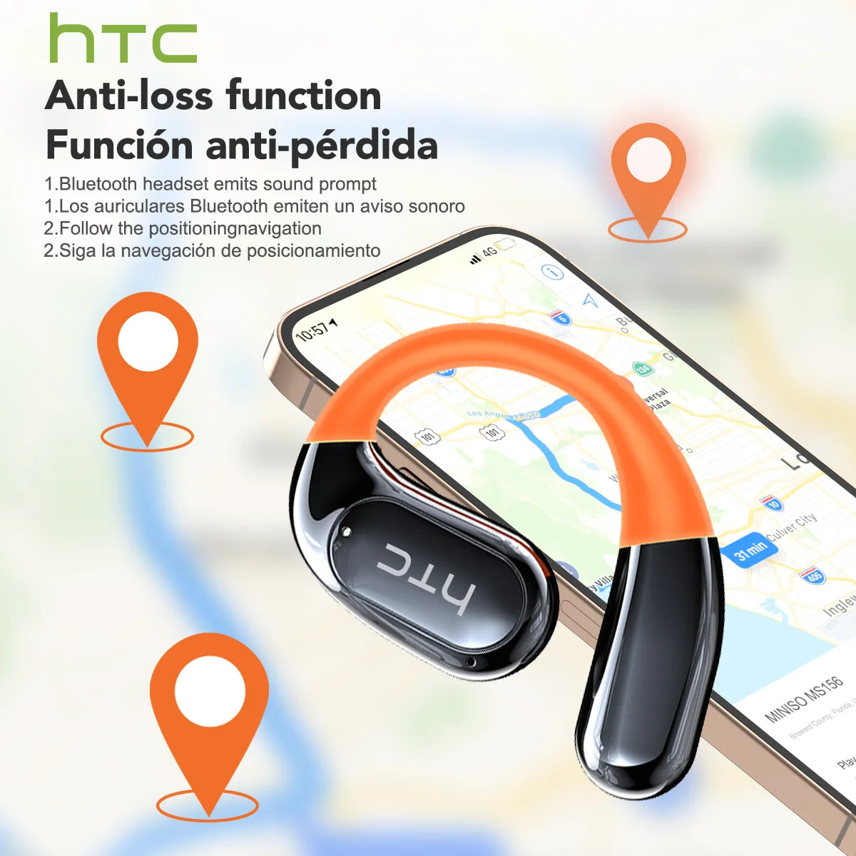 Bluetooth Headphones Full HD LCD Display Wireless Earphones Translation Earbuds Clear Sound Quality With400Mah Charging Case