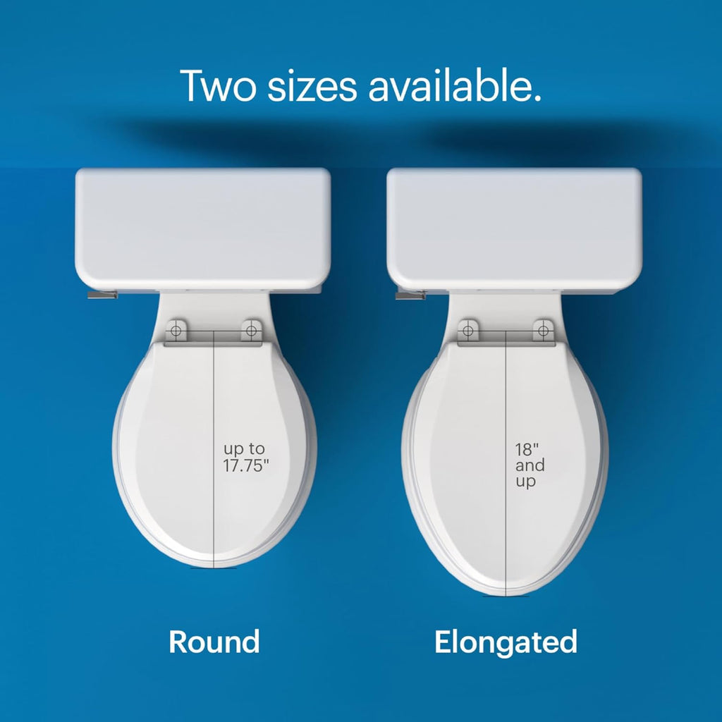 Bidet Toilet Seat Non-Electric Swash Ecoseat, Fits Elongated Toilets, White - Dual Nozzle System, Ambient Water Temperature - Bidet with Easy Installation